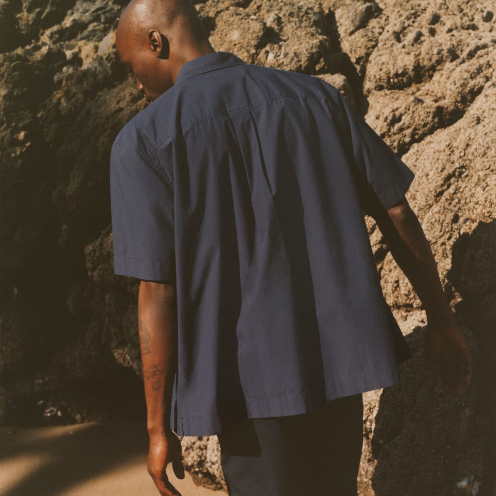 The Poplin Short-Sleeve Shirt | Deep Navy