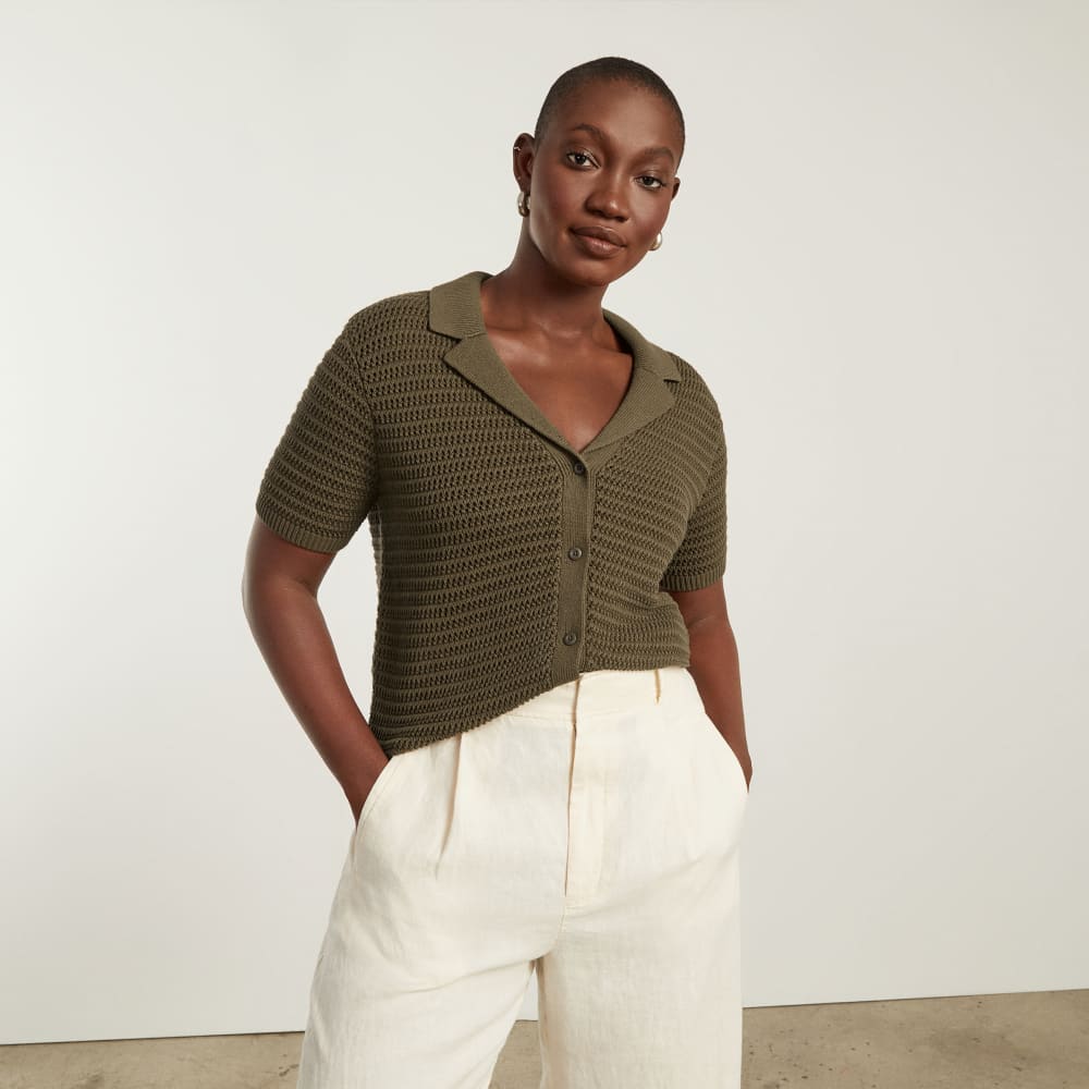 The Crochet Knit Polo | Beech