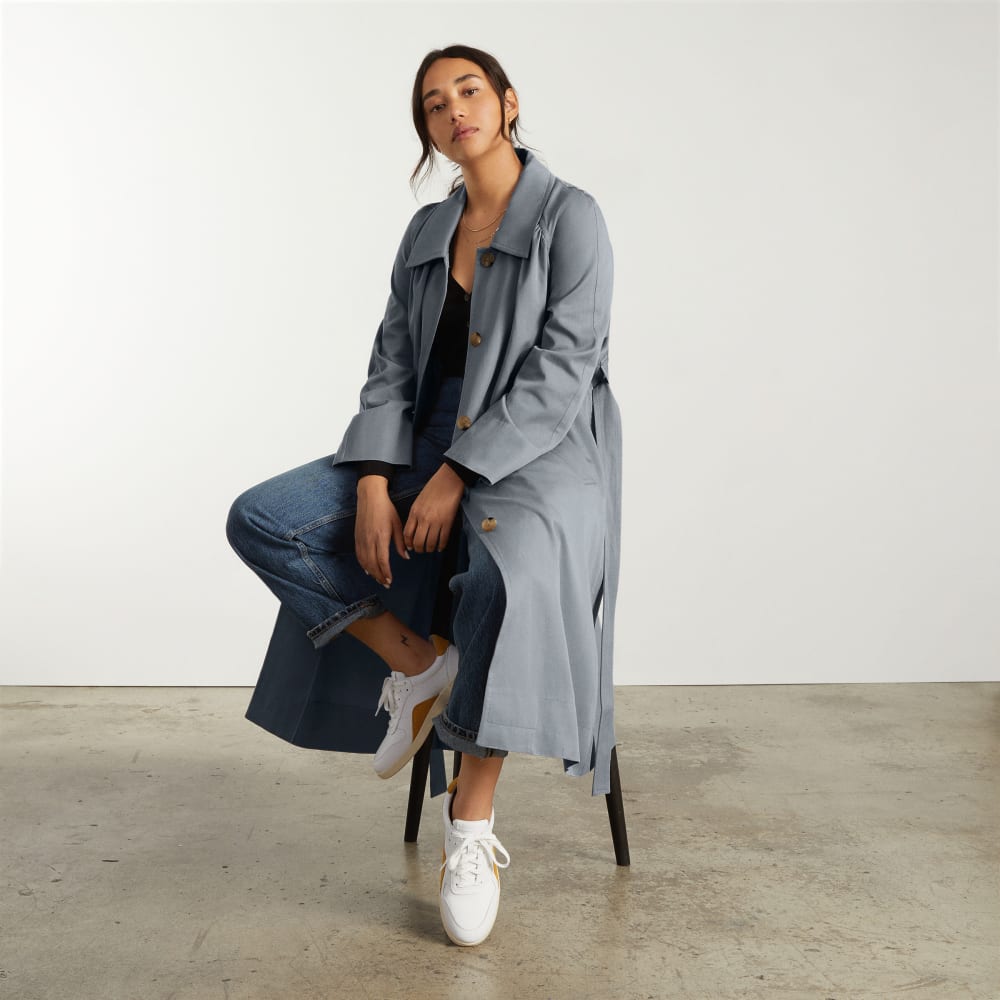 The Gathered Drape Trench | Smoke