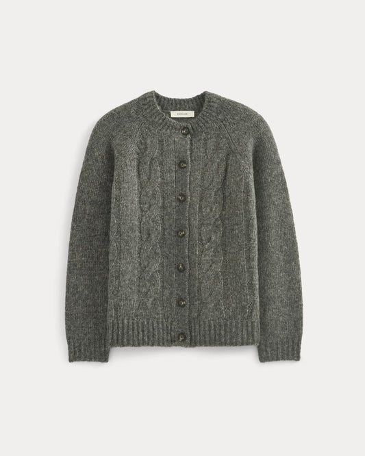Cloud Cable Cardigan | Heather Charcoal