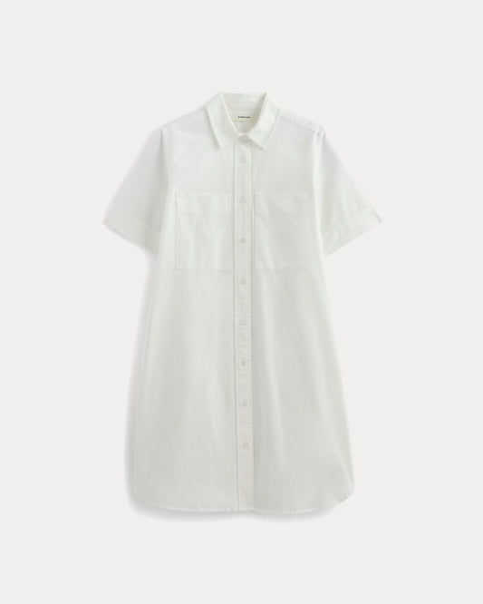The Oxford Short-Sleeve Shirt Dress | White
