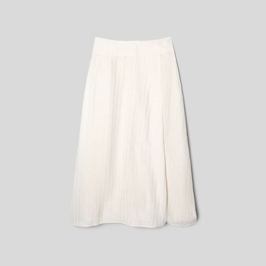 The City Stripe Midi Skirt | Bone