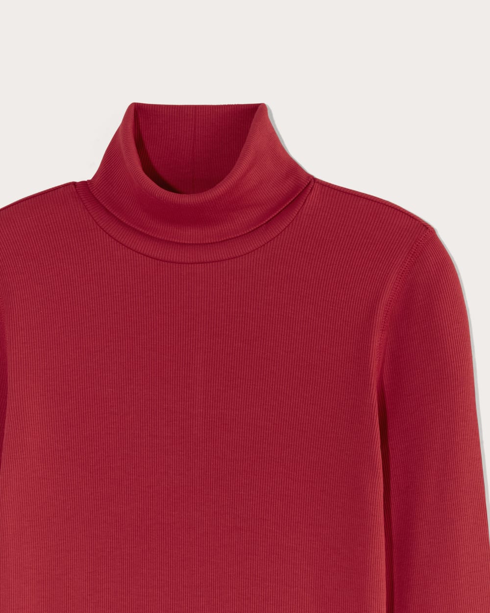 The Luxe Rib Turtleneck | Berry Red