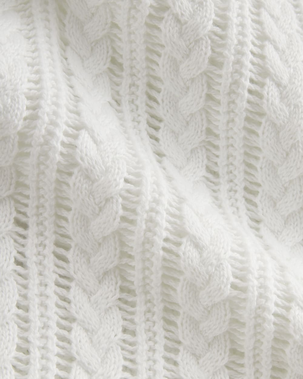 The Mesh Cable Vest in Everyday Cotton | White