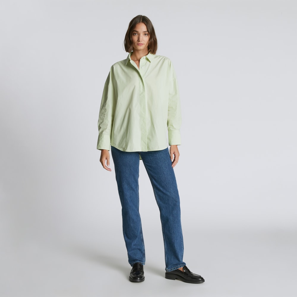 The Oversized Poplin Shirt | Seafoam Green
