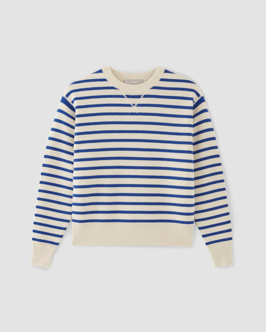 The Cotton-Merino Sweatshirt | Canvas / Lapis Blue