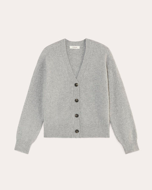 The Cocoon Cardigan in Plush Cotton | Heathered Grey