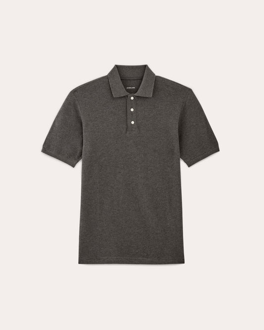 The Pique Polo | Heathered Graphite
