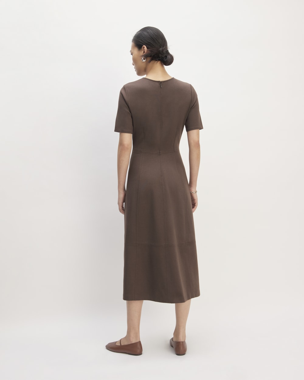 The Dream Short-Sleeve Dress | Earth Brown