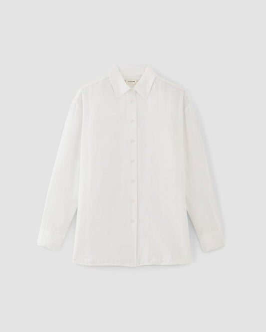 The Boyfriend Shirt in Linen | White