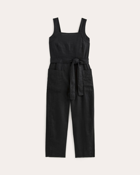 The Utility Coverall in Linen | Black
