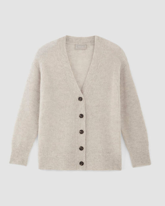 The Alpaca Oversized Cardigan | Almond