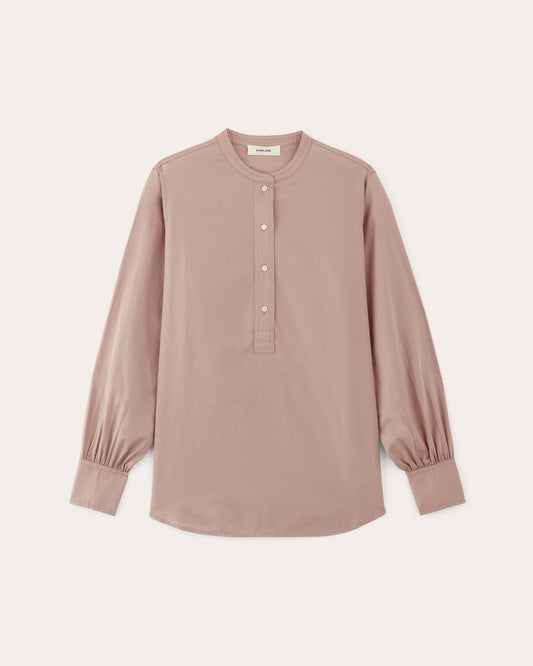 The Henley Shirt in Silky Cotton | Dusty Rose