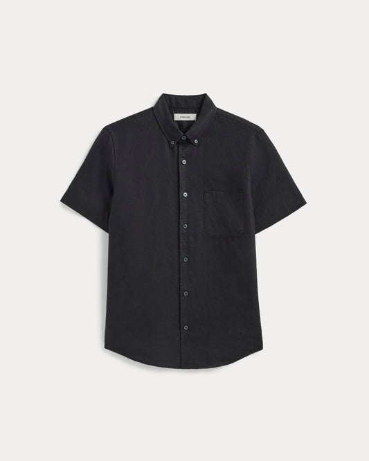 The Classic Short-Sleeve Shirt in Linen | Black
