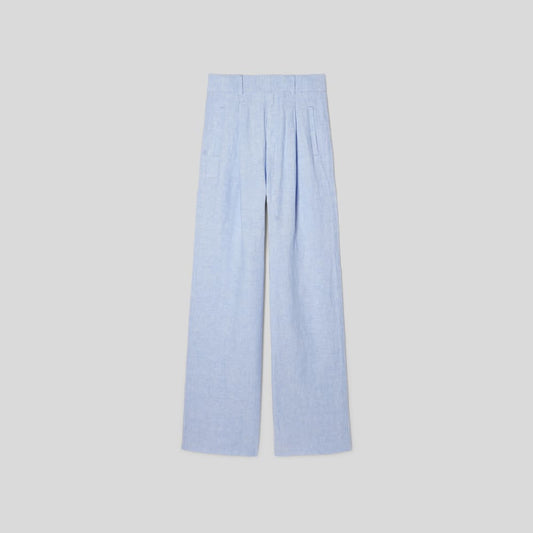 The Linen Way-High® Drape Pant | Light Blue