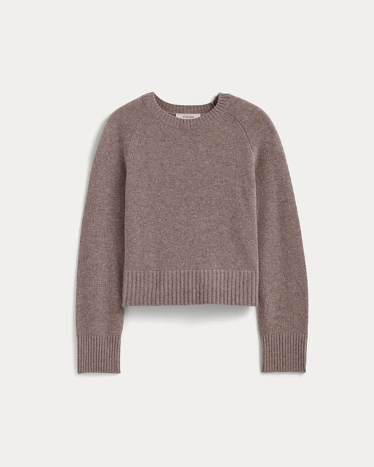 The Boxy Crew in Cashmere | Light Heathered Taupe