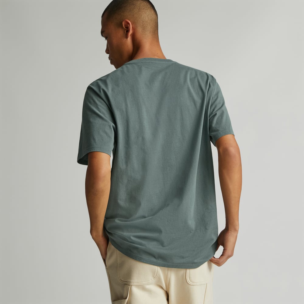 The Organic Cotton V-Neck Tee | Green Balsam