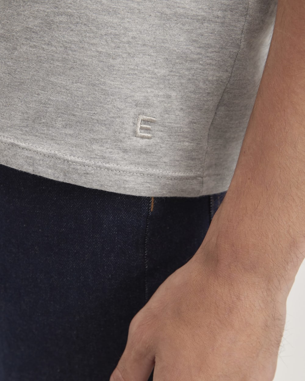 The Organic Cotton V-Neck Tee | Heathered Grey