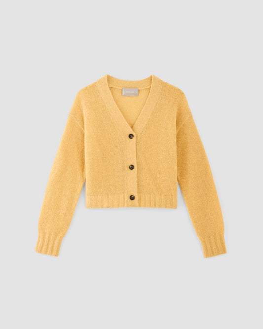 The Alpaca V-Neck Cropped Cardigan | Raffia