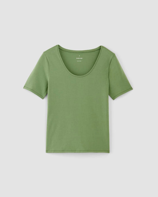 The Form Scoop-Neck Tee | Jade Green