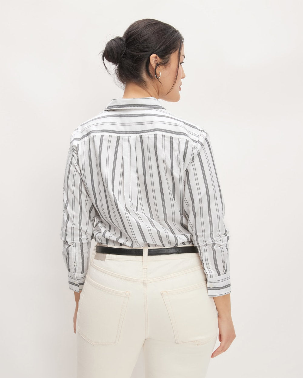 The Must-Have Shirt in Silky Cotton | Bone / Black