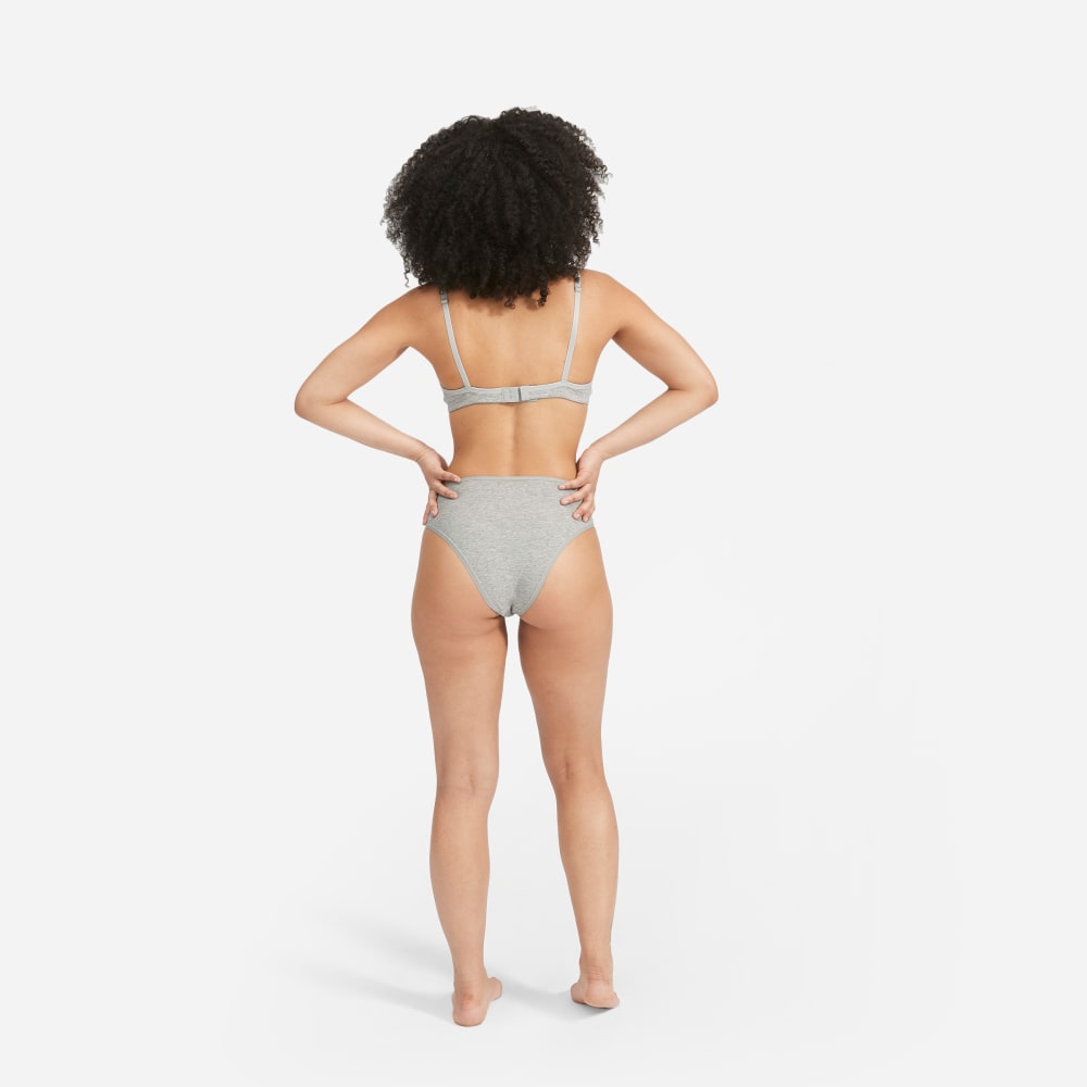 The Cotton High-Rise Bikini | Heathered Grey