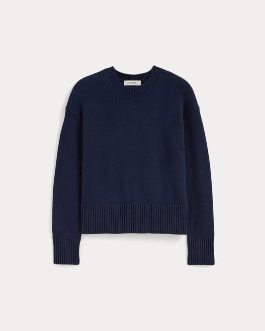 The Boxy Sweater in Everyday Cotton | Navy
