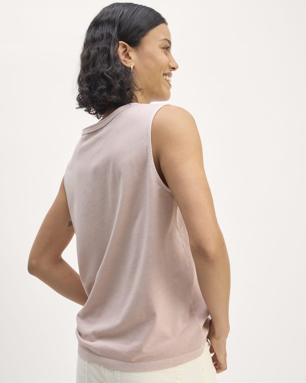 The Boyfriend Tank in Essential Cotton | Dusty Rose