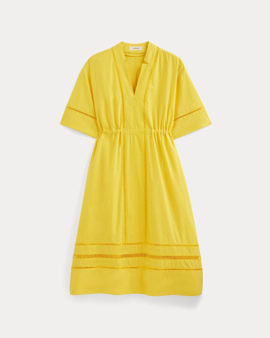 The Lace Trim Caftan Dress | High Visibility Yellow