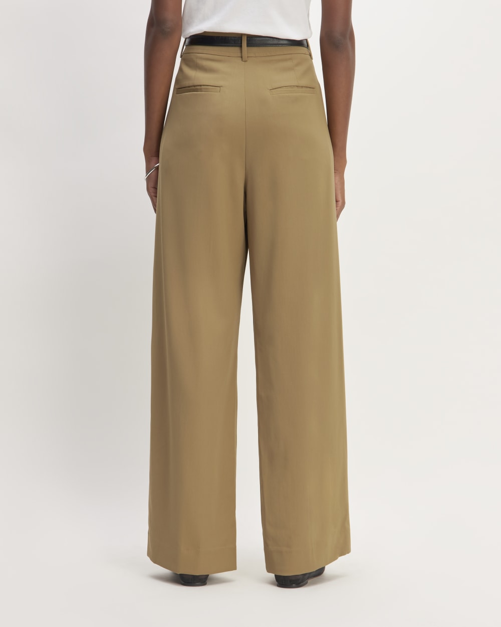 The Italian Wool Way-High® Drape Pant | Camel