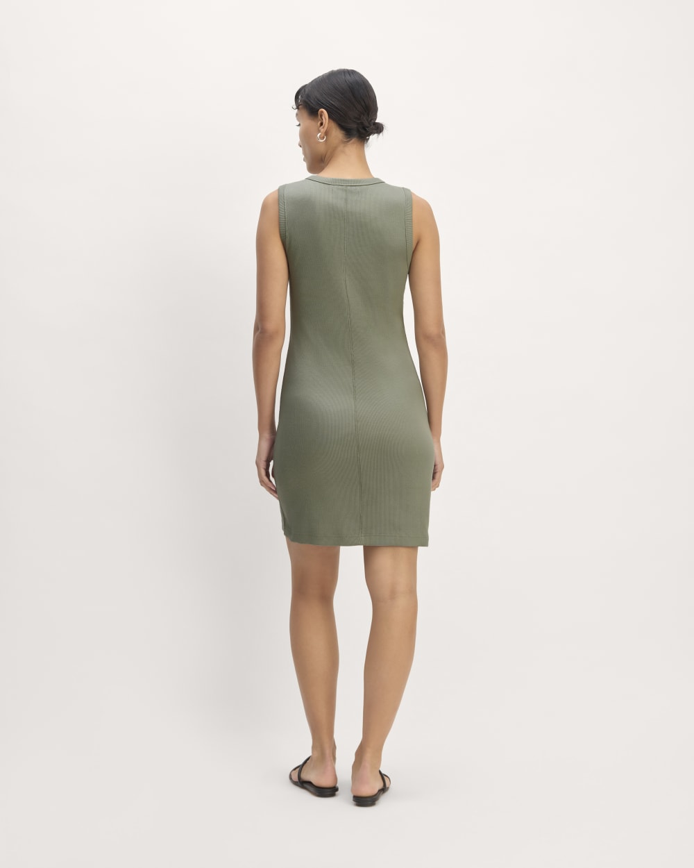 The Ribbed Mini Dress | Sage Green