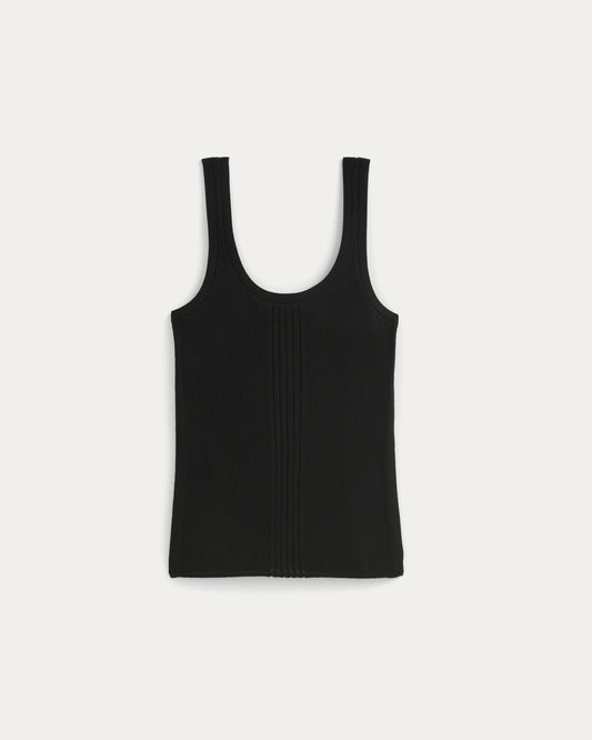 The Light Ribbed Cami in Ultrasoft Merino | Black