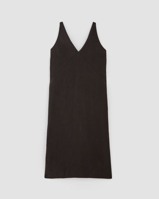 The TENCEL™ Midi Slip Dress | Black