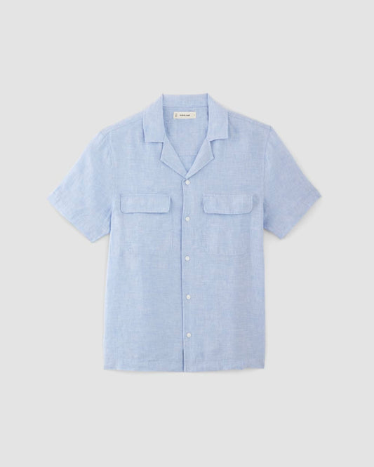 The Resort Shirt in Linen | Light Blue