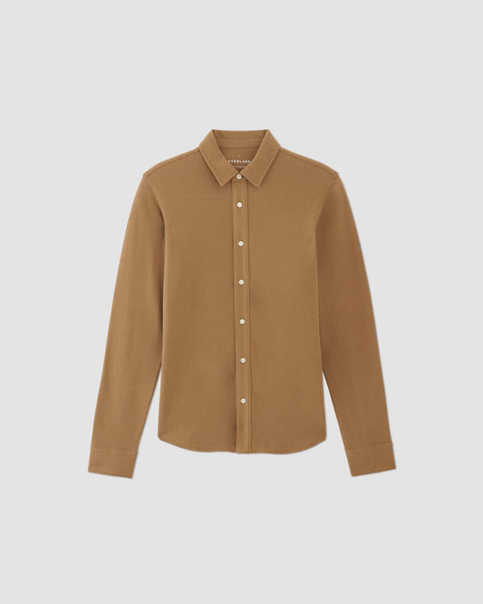 The Long-Sleeve Pique Shirt | Toasted Coconut
