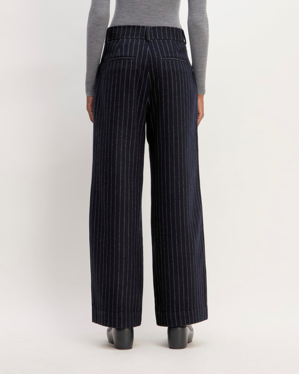 The ReWool® Way-High Drape Pant | Navy / Bone