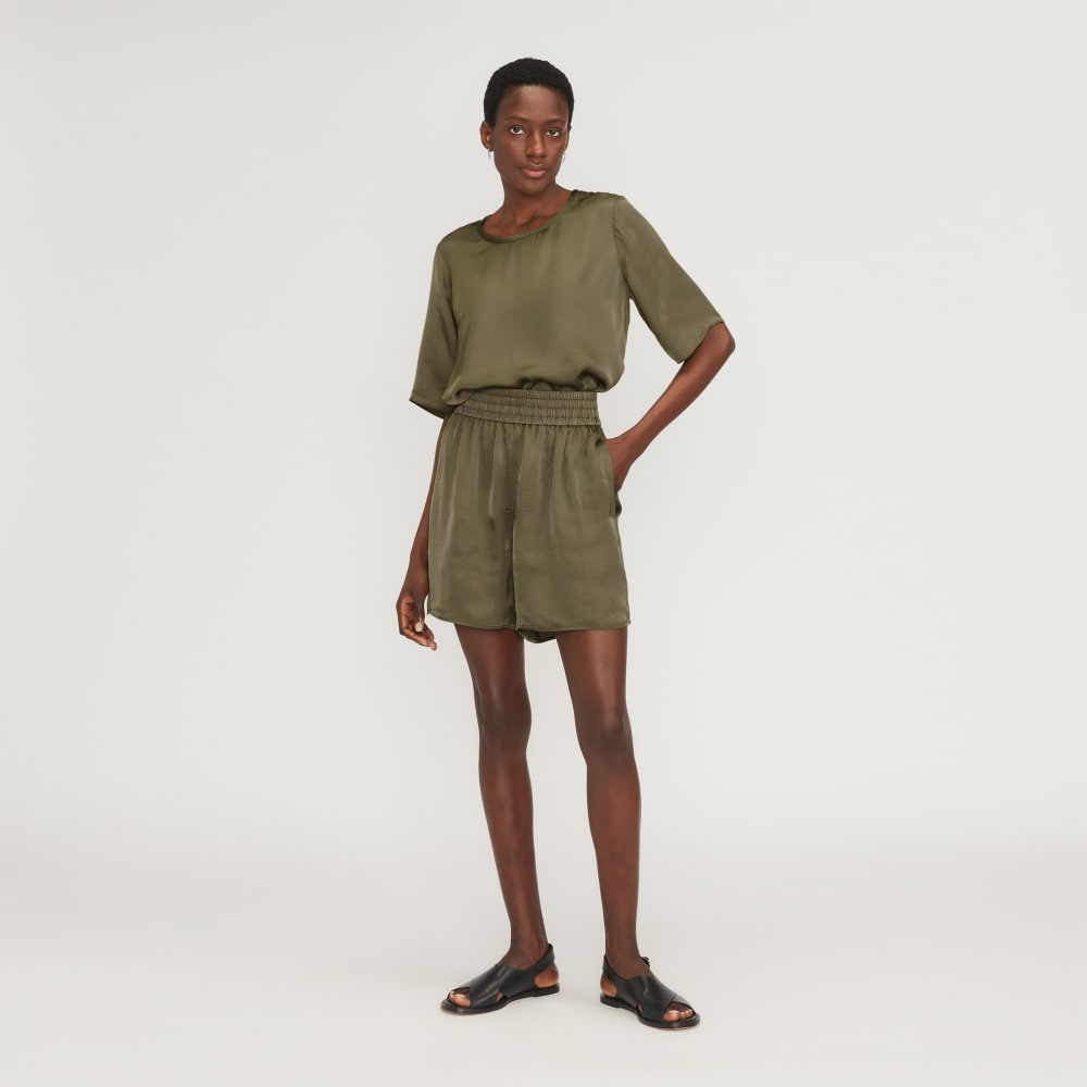 The Satin Pull-On Short | Kalamata