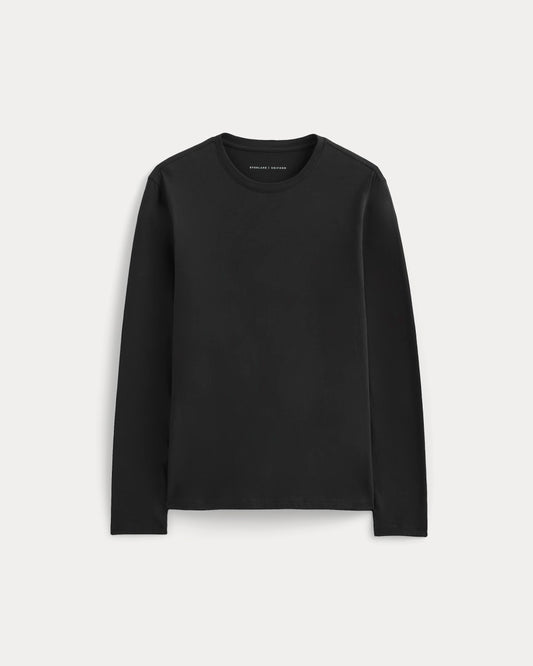 The Essential Organic Long-Sleeve Tee | Black