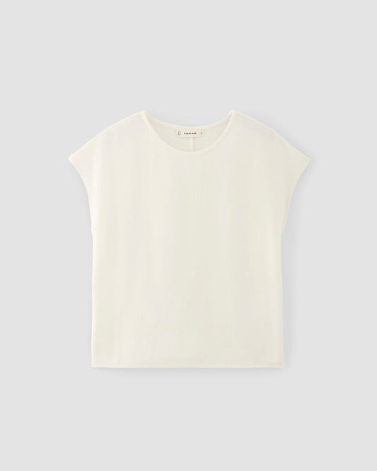 The Mini Jacquard Stripe Top | Bone