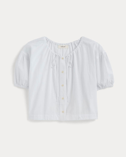 The Gauze Button-Up | White