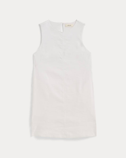 The Shift Dress in Stretch Linen | White