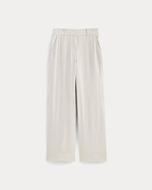 The Wide-Leg Pant in Stretch Linen | Natural Chambray