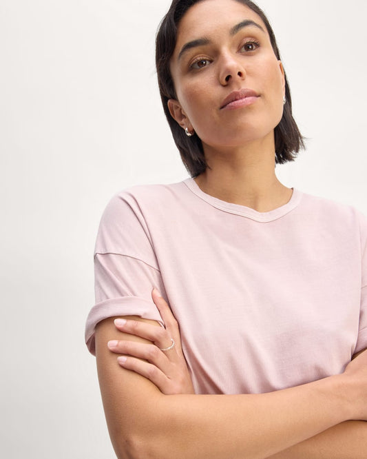 The Boyfriend Tee in Essential Cotton | Dusty Rose