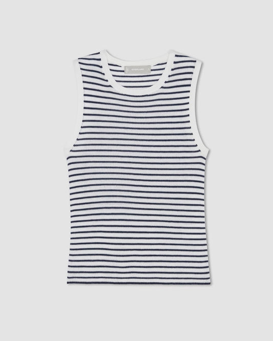 The Tank in Ultrasoft Merino | Bone / Navy