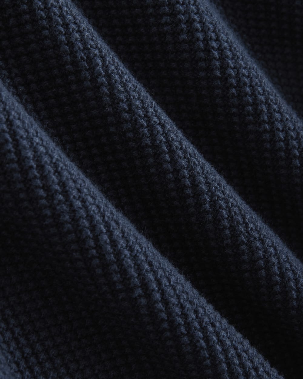 Waffle Rollneck Crew in Everyday Cotton | Navy