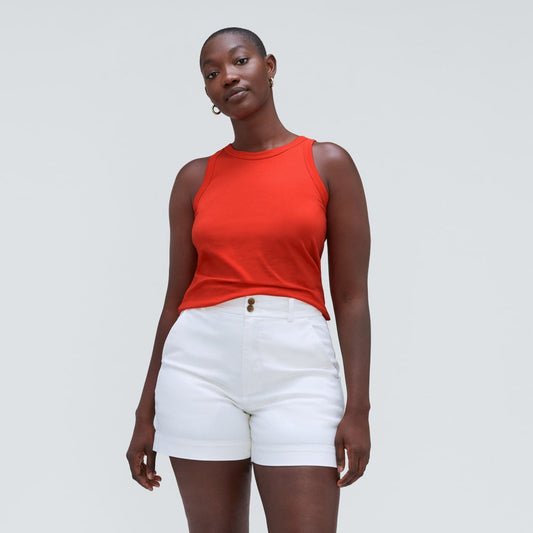 The Tank in Essential Cotton | Red Orange