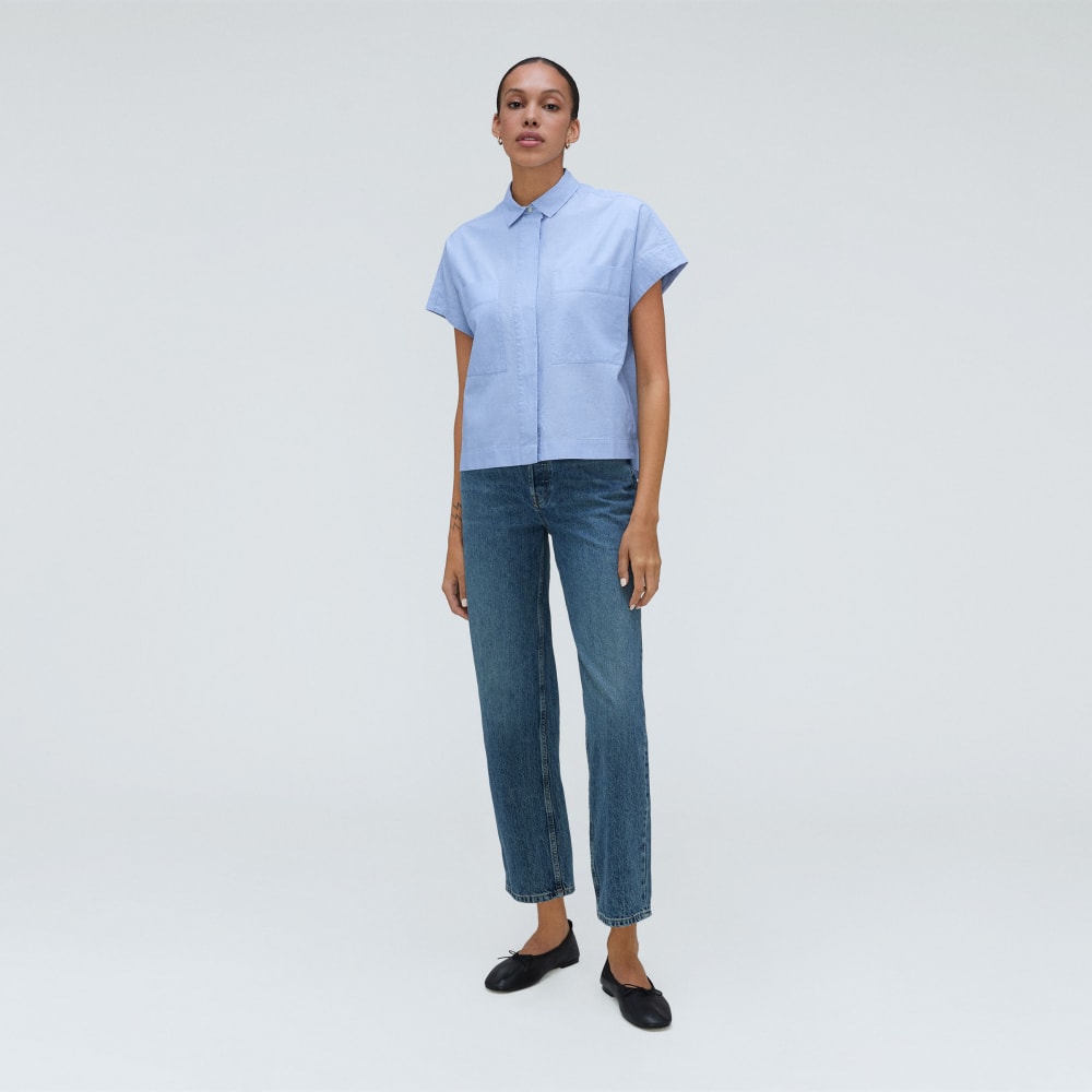 The Short-Sleeve Box Shirt | Slate Blue
