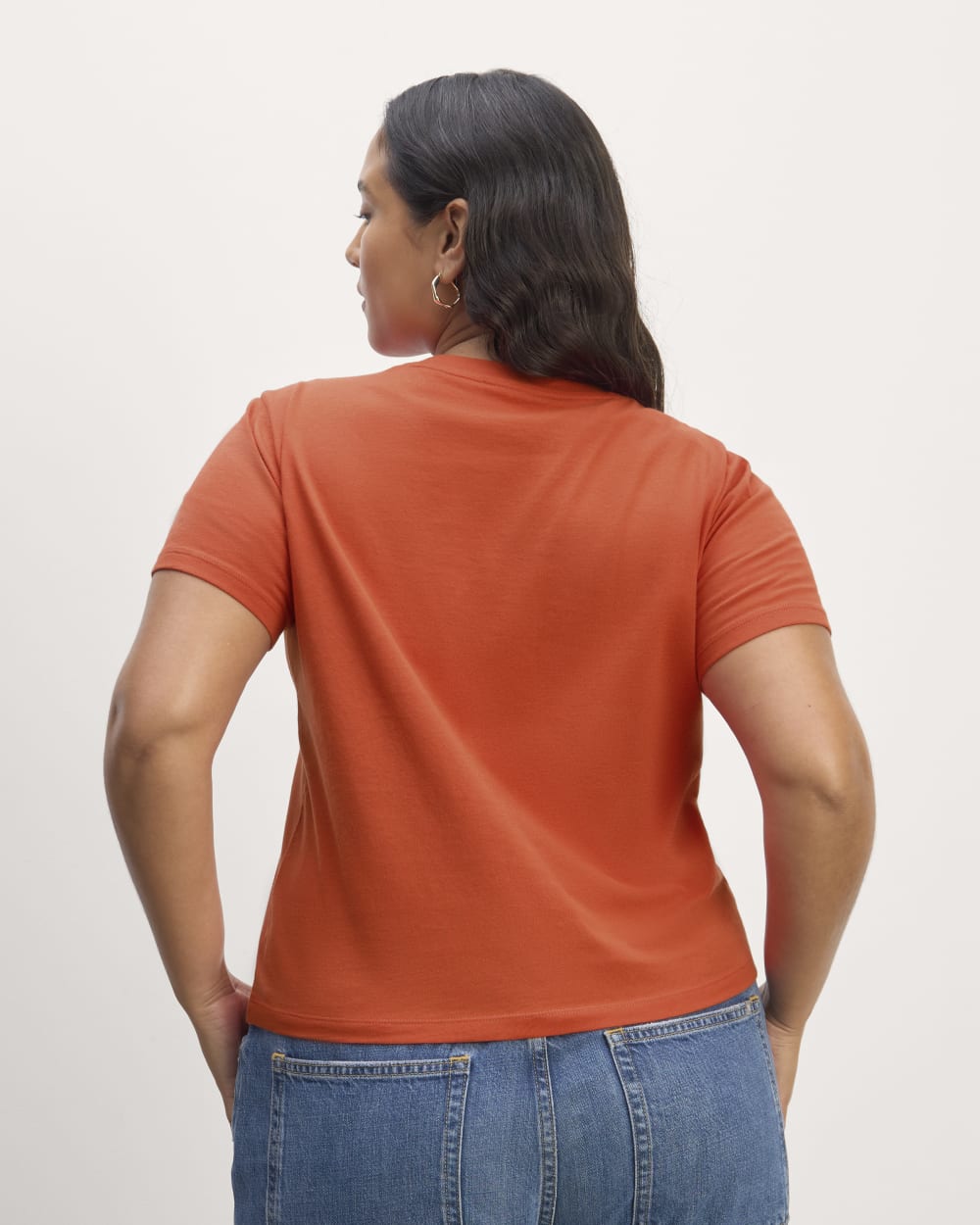 The Box-Cut Tee in Essential Cotton | Poppy Red | Pocket