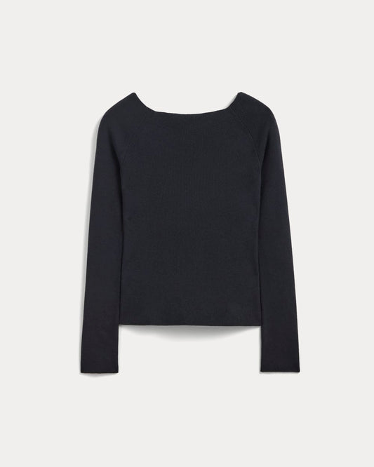 The Knit Boatneck Top | Navy