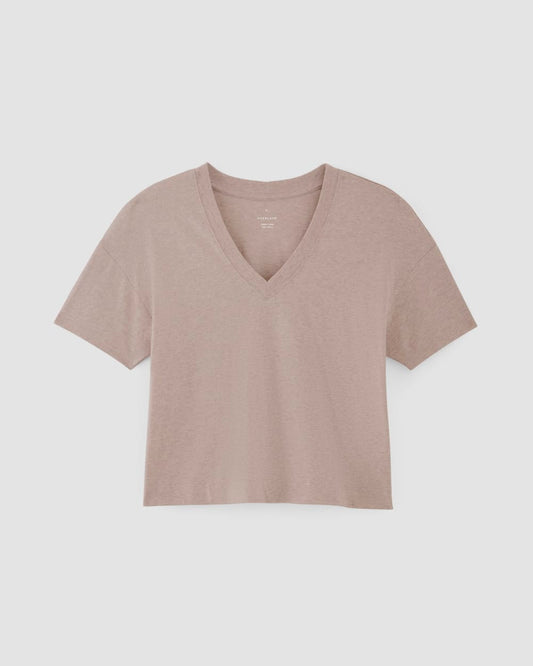 The Organic Cotton Slouchy V-Neck | Burnt Sugar